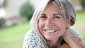 mature woman with great teeth smiling